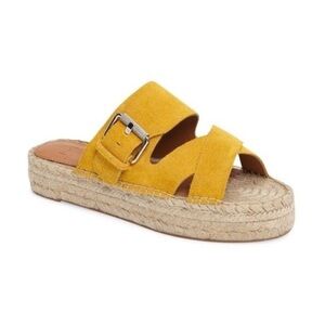 Marc Fisher Yellow Espadrille Buckle Venita Sandals